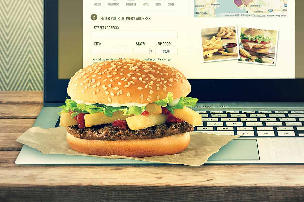 Cibo online panini da asporto con consegna a casa